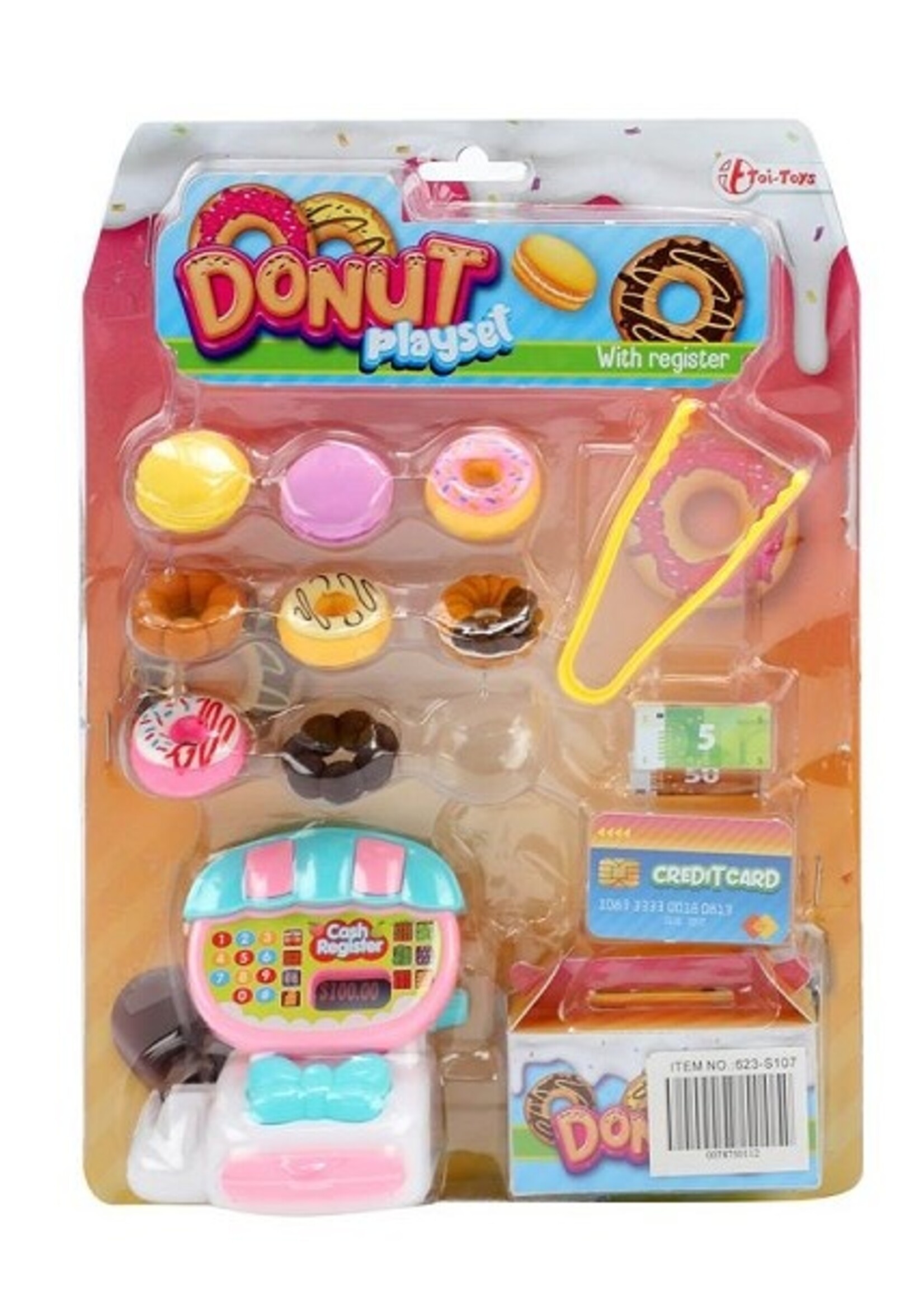 Toi Toys Donut speelset - combineer donuts +kassa+tang