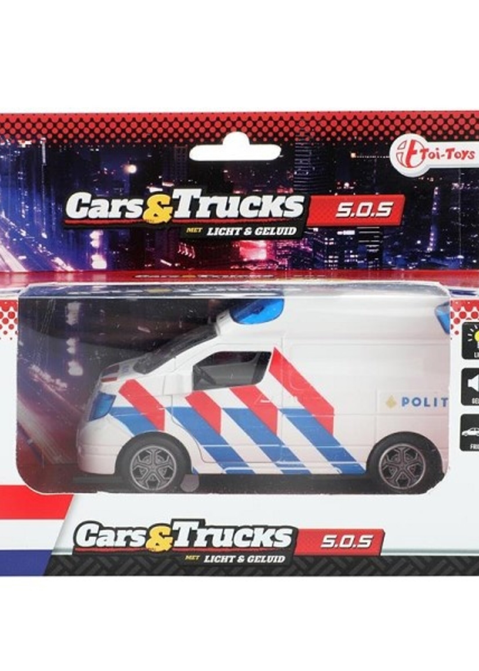 Toi Toys Politiebusje frictie + licht en geluid