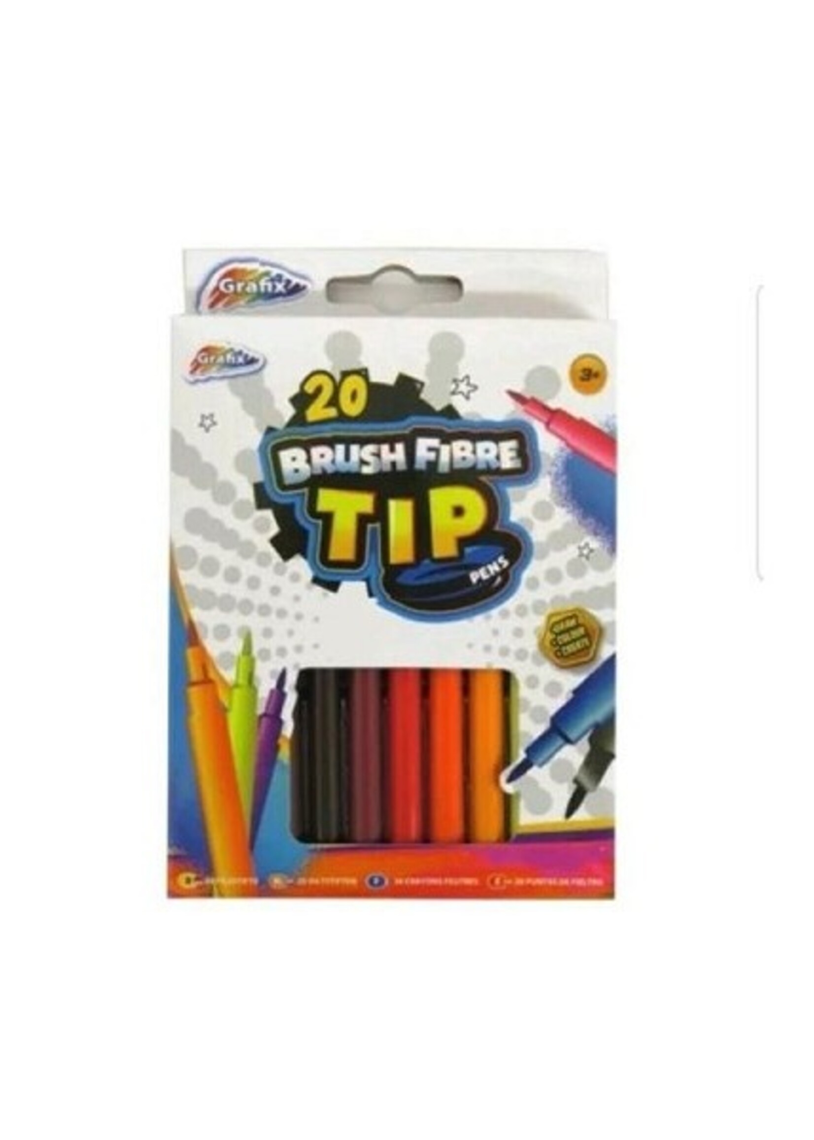 Grafix 20 Viltstiften Brush fibre tip