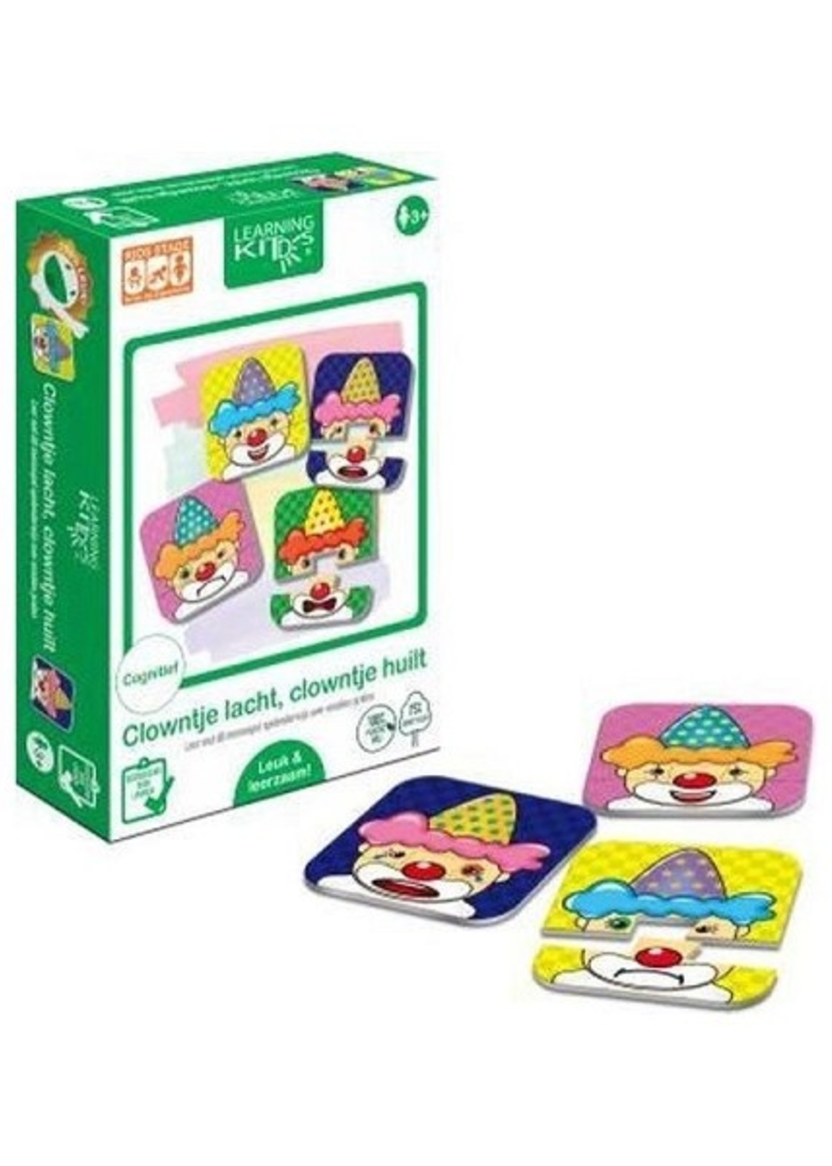 Learning Kitds - Clowntje lacht, Clowntje huilt 15x23,5x5cm