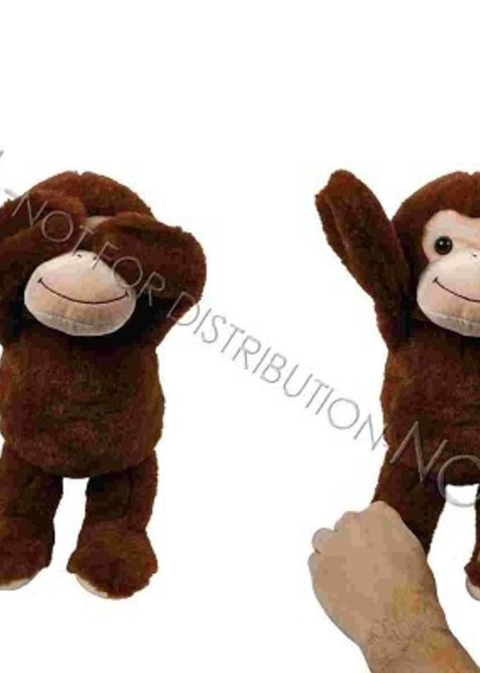 Kiekeboe aap pluche met 2 beweegbare armen 33cm