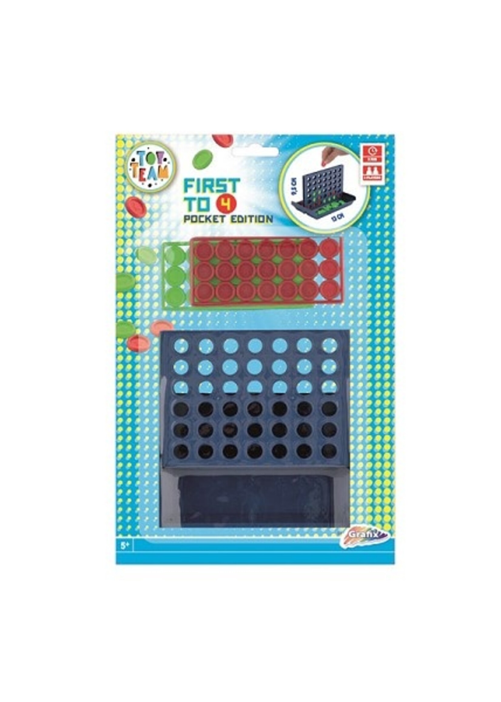 Grafix Pocketspel Vier op een rij op kaart