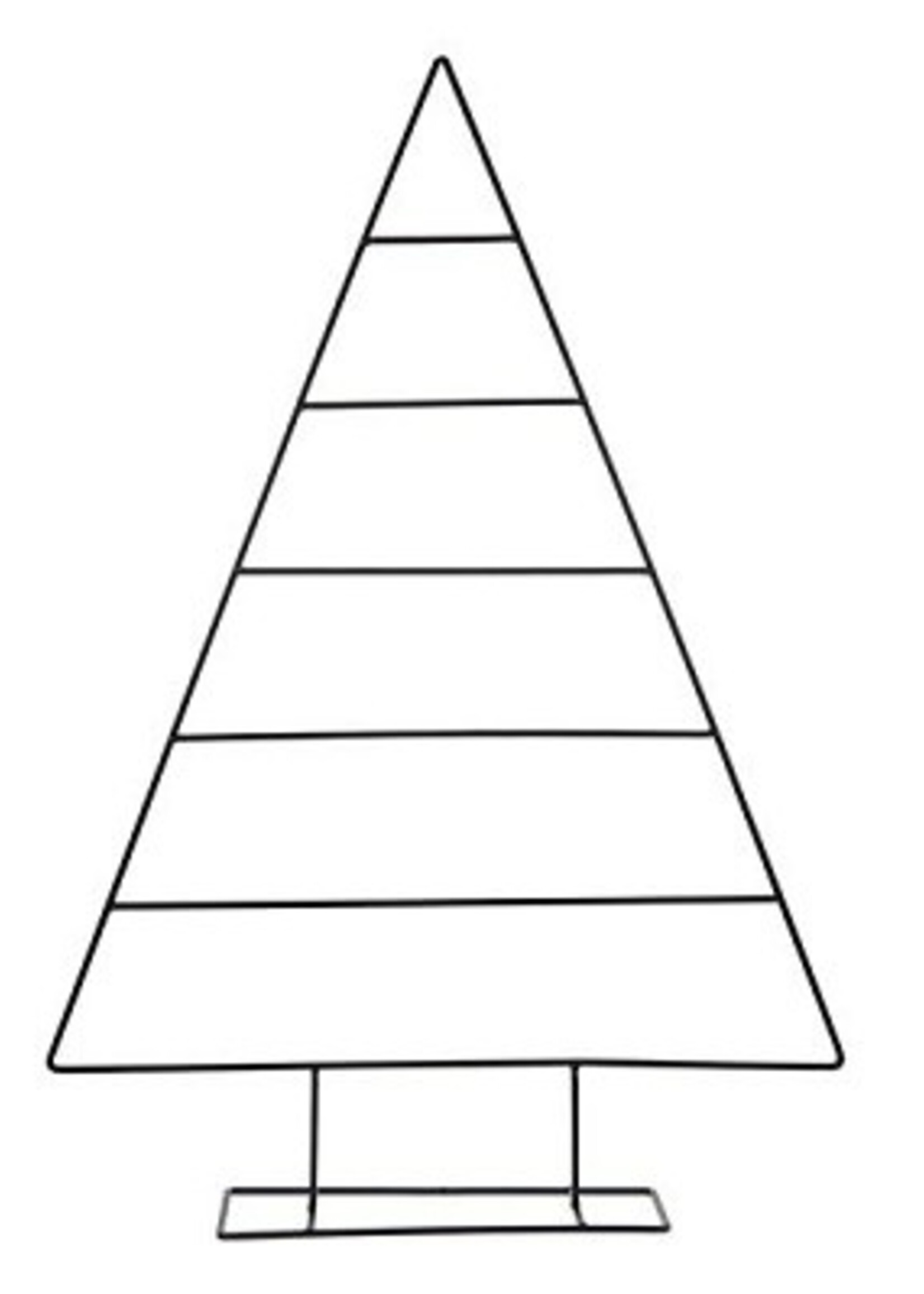 Kerstboom van metaal zwart 54x12x78cm