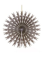 Hangdecoratie sneewvlok Ø 20cm grijs