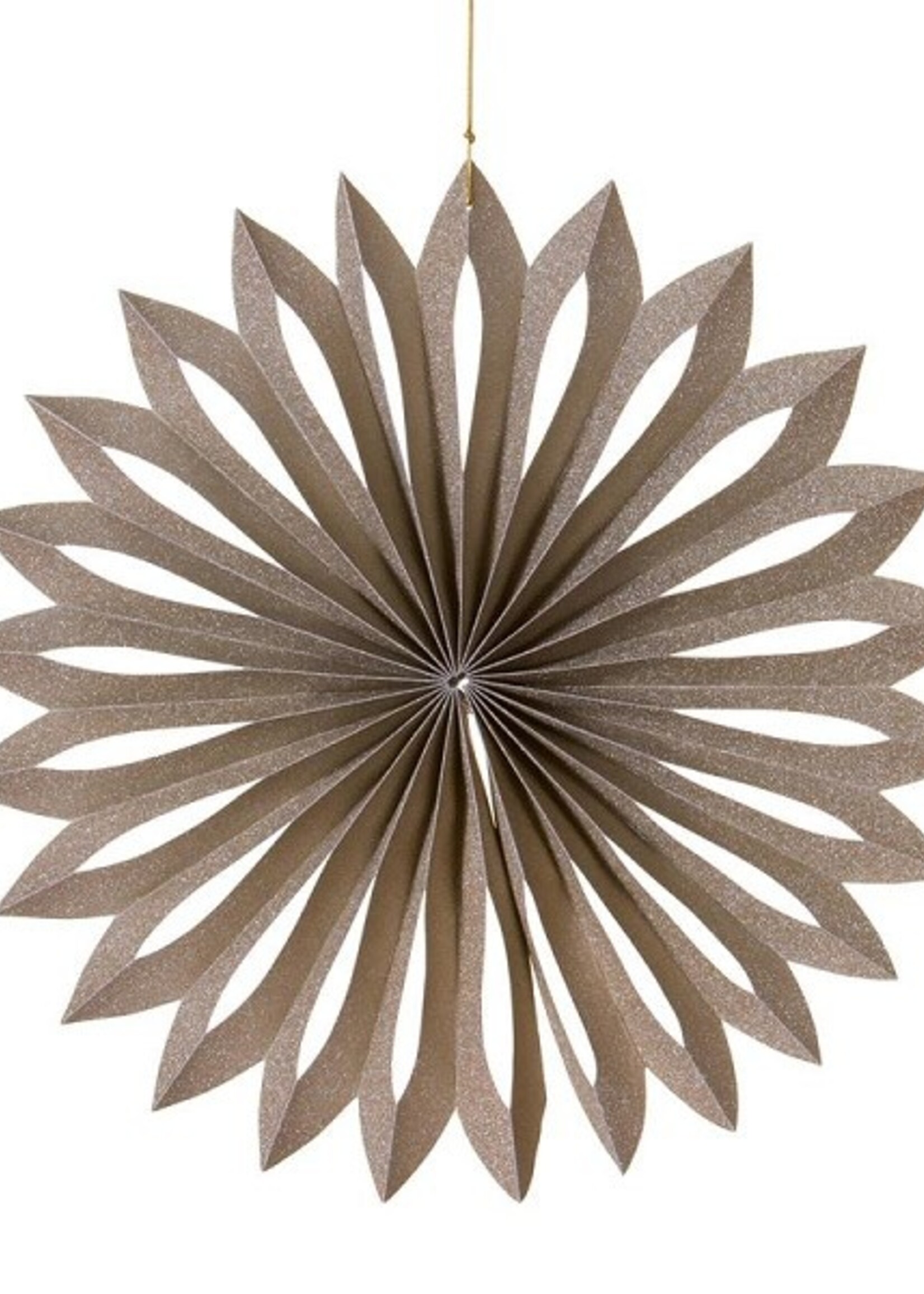 Hangdecoratie sneewvlok Ø 30cm grijs