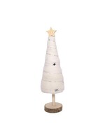 Kerstboom vilt 27cm wit