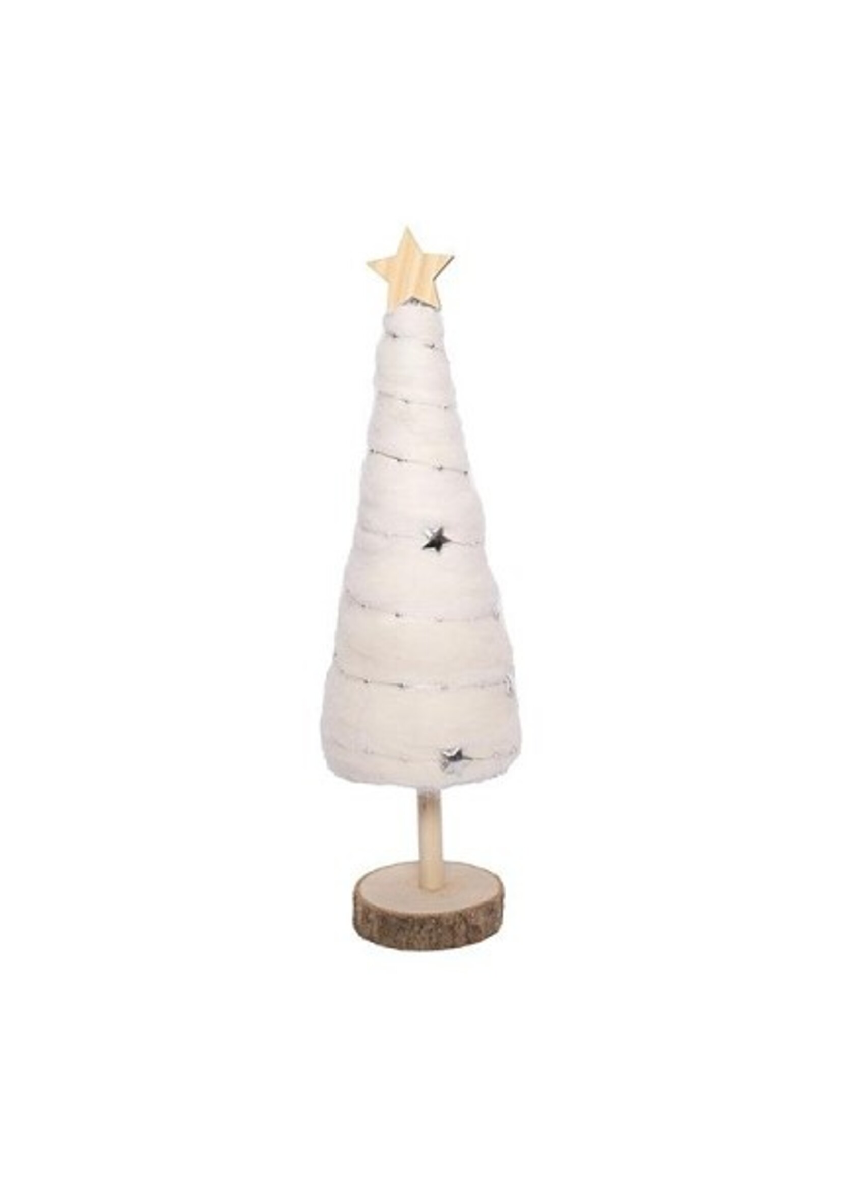 Kerstboom vilt 27cm wit