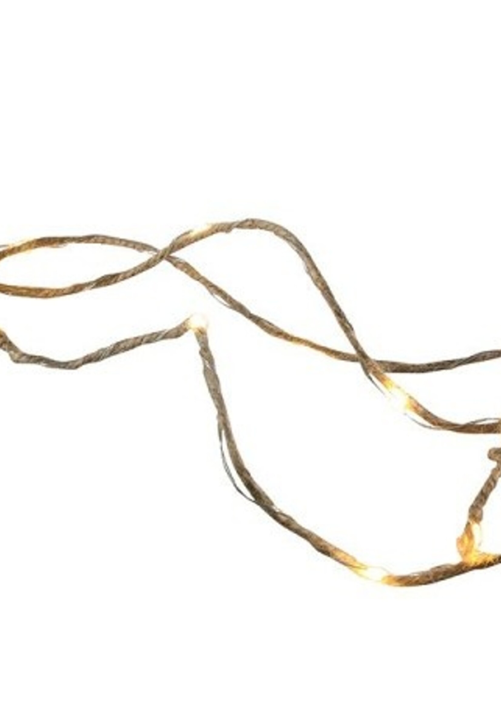 Flessenstop mep kurk met touw en 10 LED lamp verlichting warm wit 3xLR44 (incl)