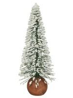 Decoris mini kerstboom met sneeuw dia7x22cm