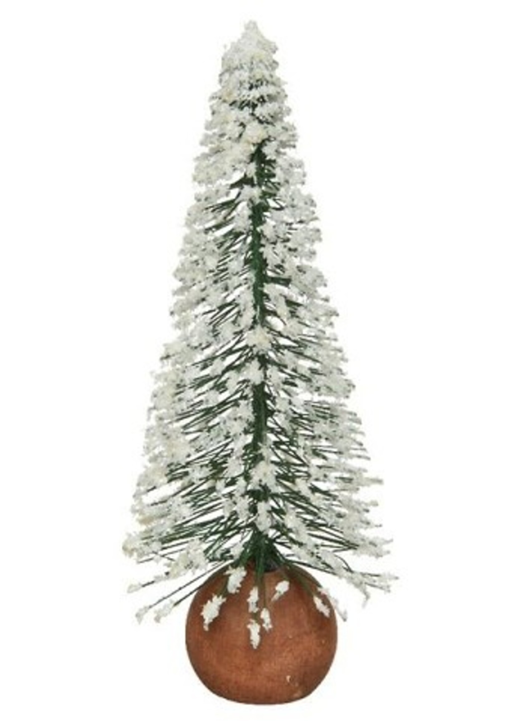 Decoris mini kerstboom met sneeuw dia7x22cm