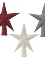 Decoris Piek ster kunststof glitter Ø12x13cm