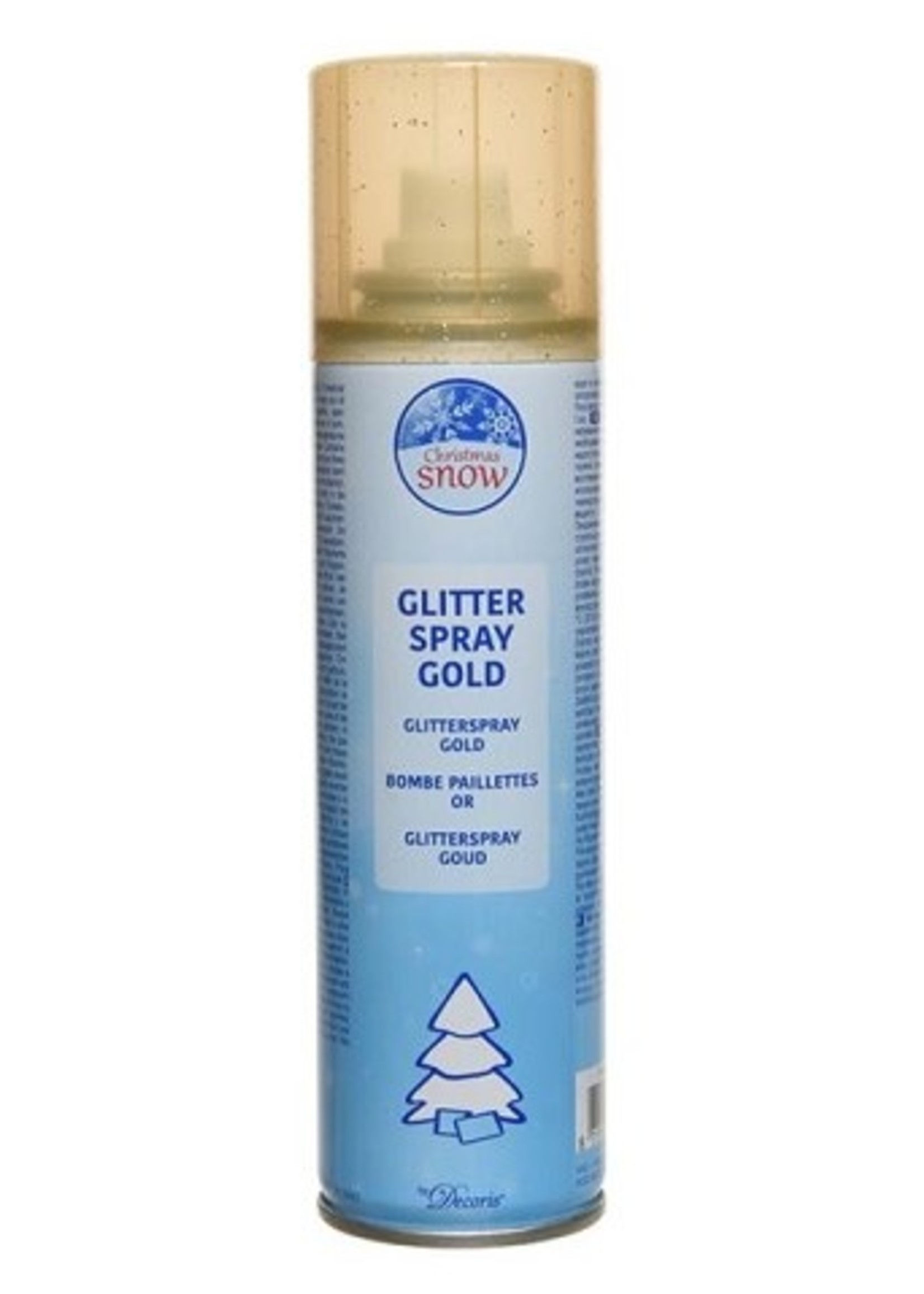 Glitterspray decoratie 100ml goud