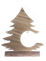 Kerstboom hout met gat 35cm