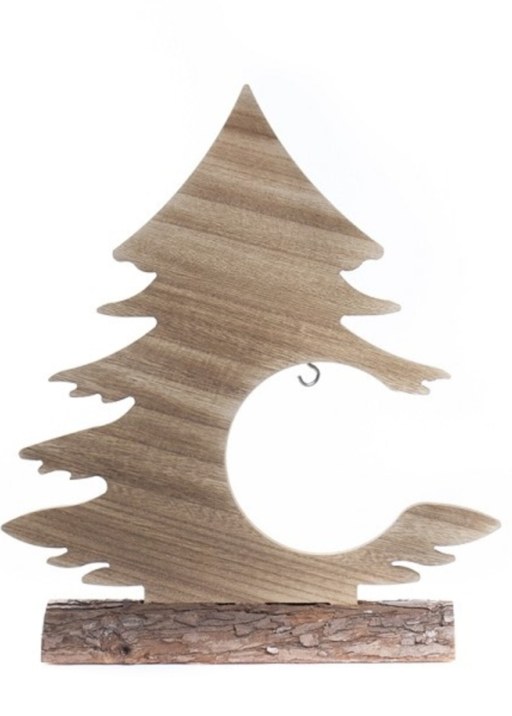 Kerstboom hout met gat 35cm