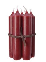 Puntkaars wax Bundel a 7 stuks 6,5x6,5x11cm rood