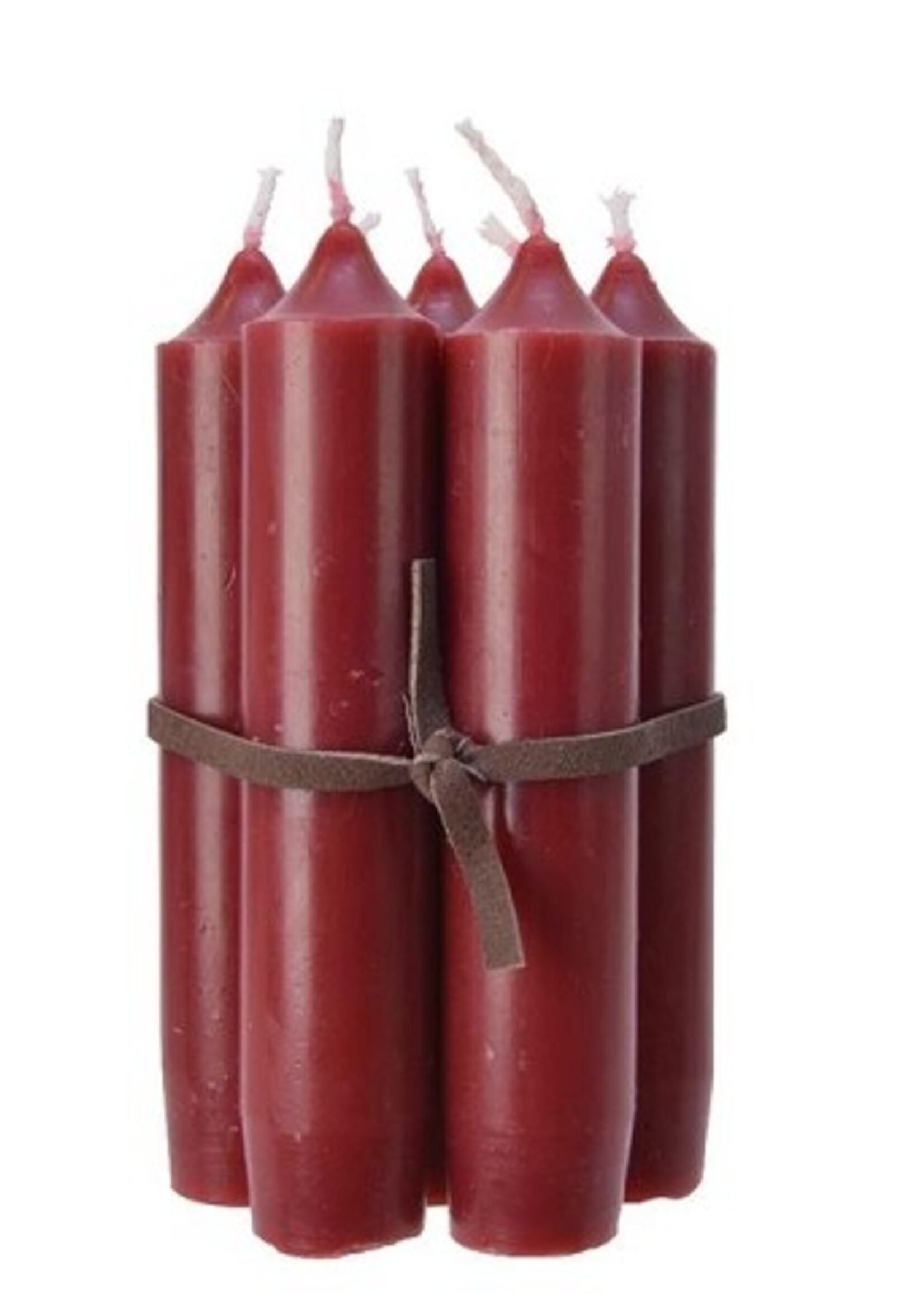 Puntkaars wax Bundel a 7 stuks 6,5x6,5x11cm rood