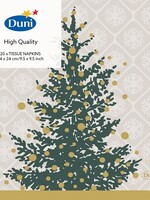 Duni Servetten Trees in Gold 24x24cm 20 stuks