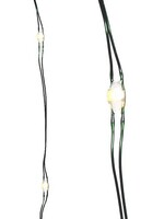 Lumineo micro LED strengverlichting waterproof zilver/warm wit 95cm-20L op batterij