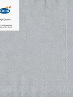 Duni servetten Zilver 33x33 cm