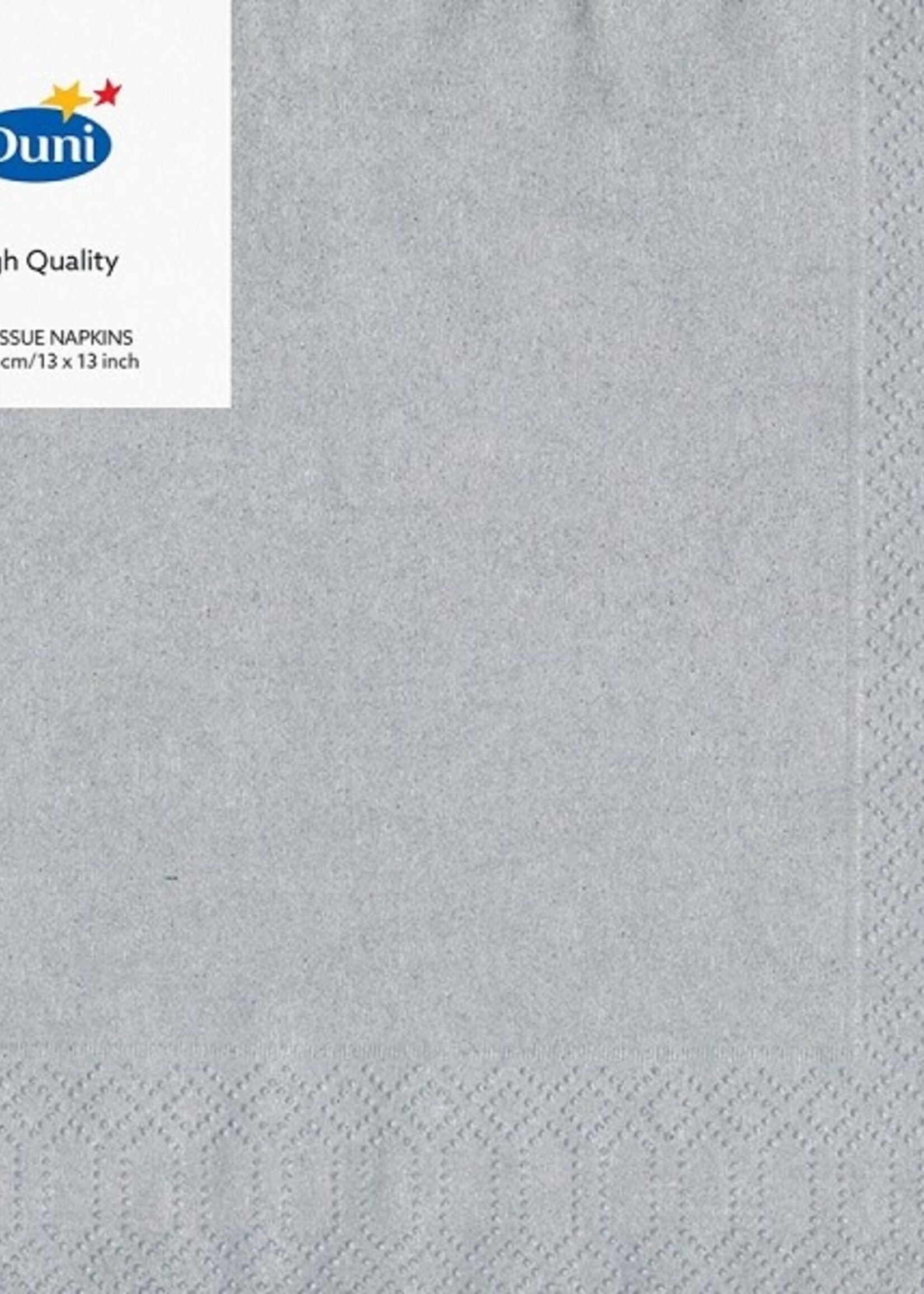 Duni servetten Zilver 33x33 cm
