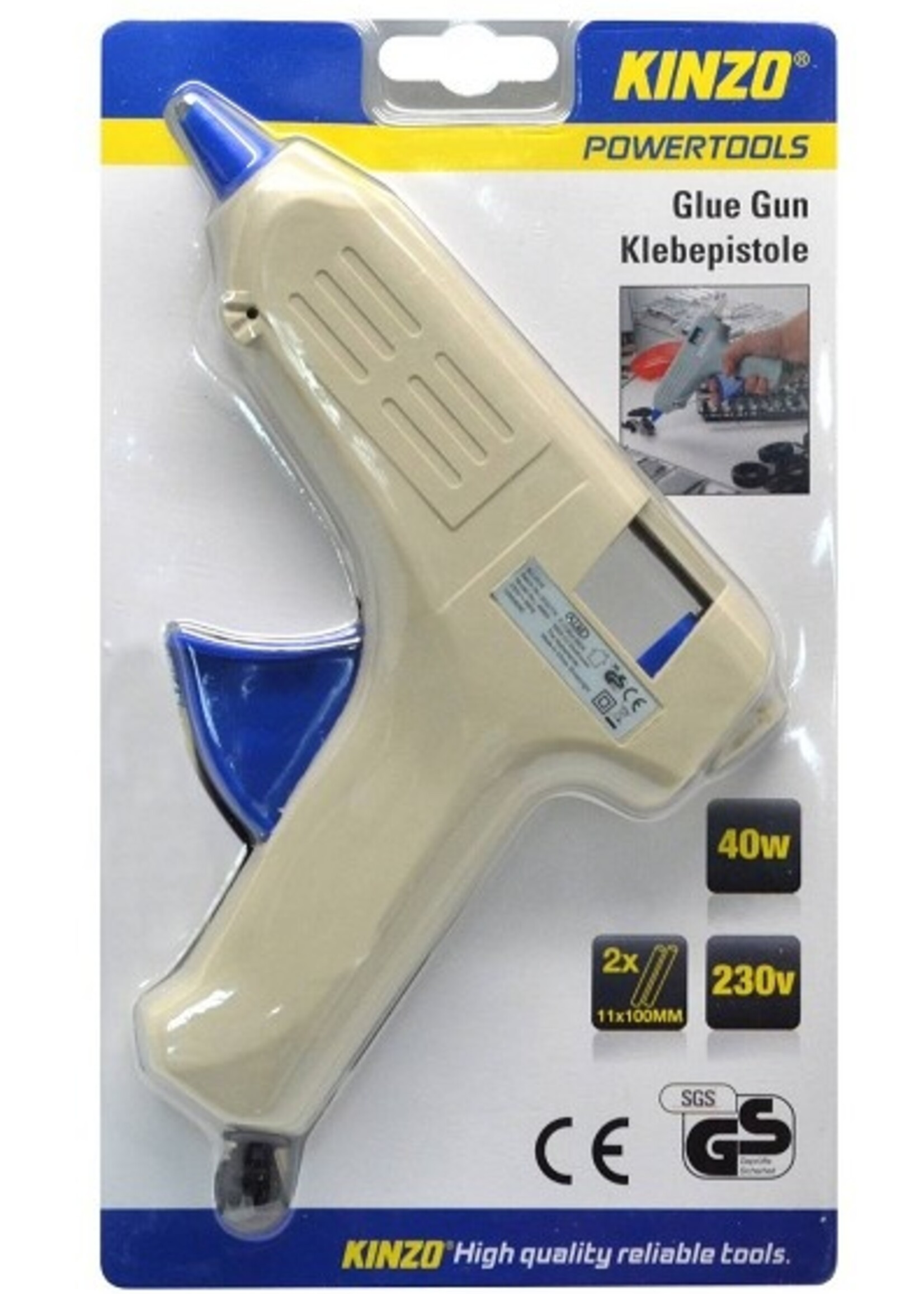Kinzo LIJMPISTOOL 230V 40 W geschikt voor lijmstick van 11mm