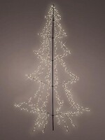 Lumineo Kerstboom vorm LED buitenverlichting vrijstaand 450cm hoog warmwit