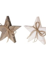 Natural Collections Steren beeld van oud hout met touw 29x5x29cm