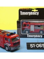 Die Cast brandweer tank auto spuit licht+geluid 13x5x4 cm