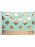 Toilettas, Dots collectie, 29 x 8 x 19 cm, PU materiaal, 2 kleine binnenvakken aan 1 zijde