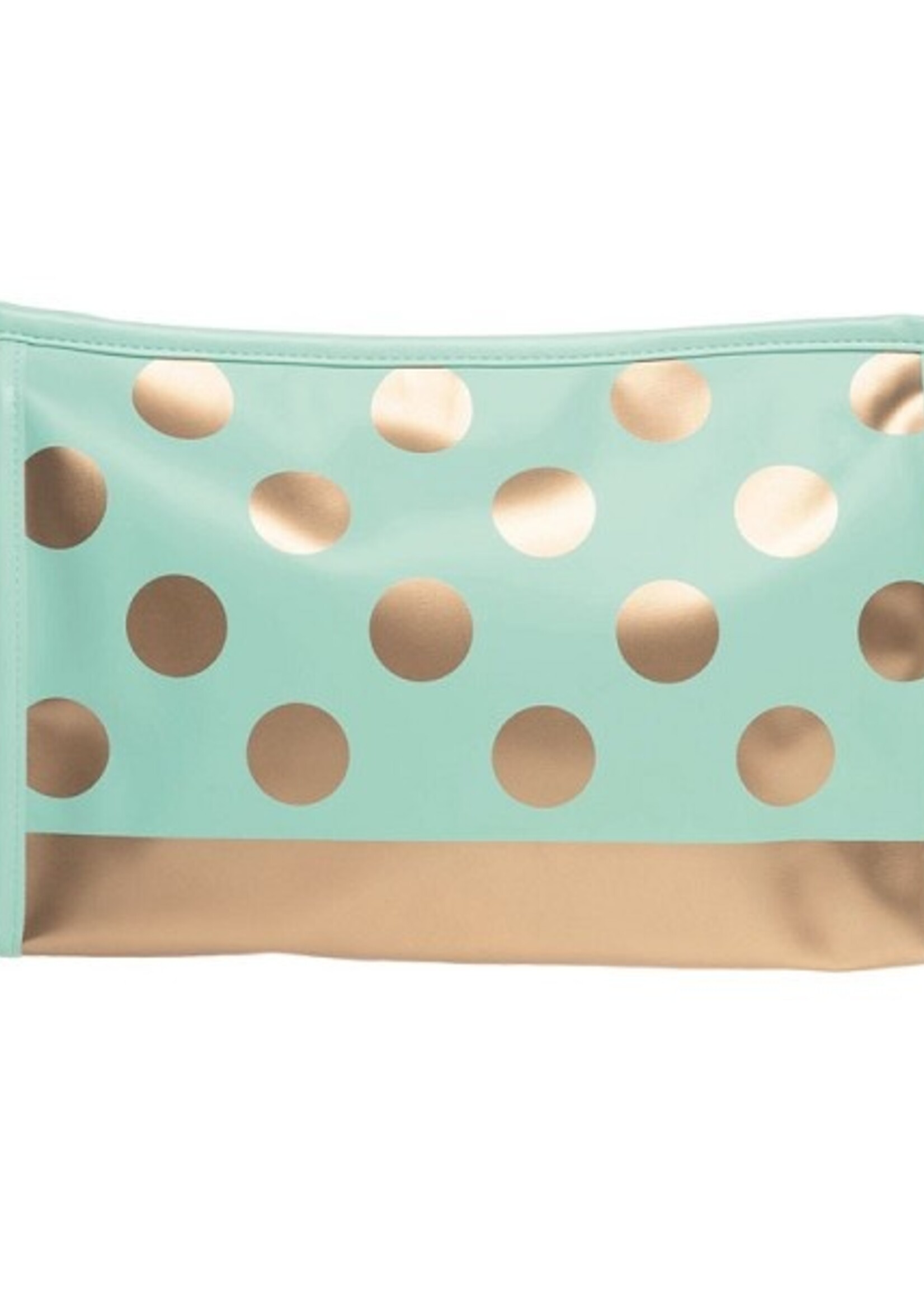 Toilettas, Dots collectie, 29 x 8 x 19 cm, PU materiaal, 2 kleine binnenvakken aan 1 zijde