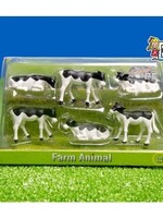 Kalf 1:32 zwart/wit liggend set