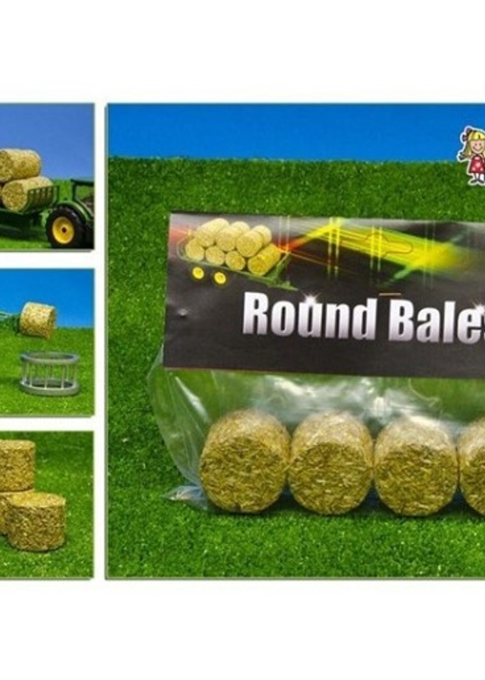 Ronde balen set van 4 1:32
