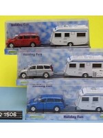 Mpv m/caravan die cast 3ass.kleur