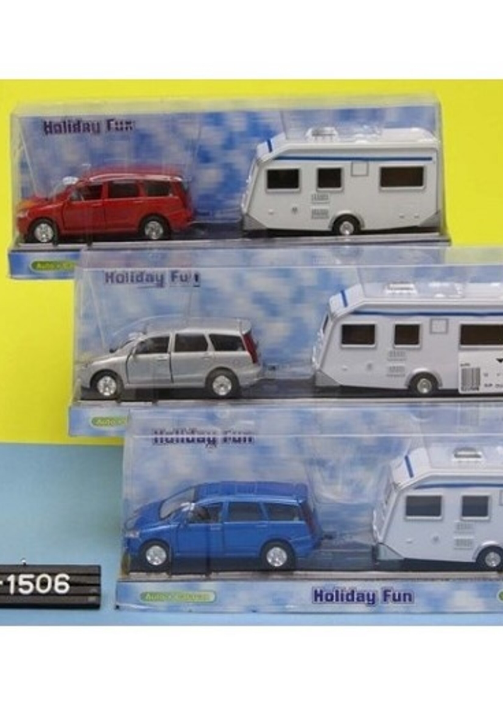 Mpv m/caravan die cast 3ass.kleur