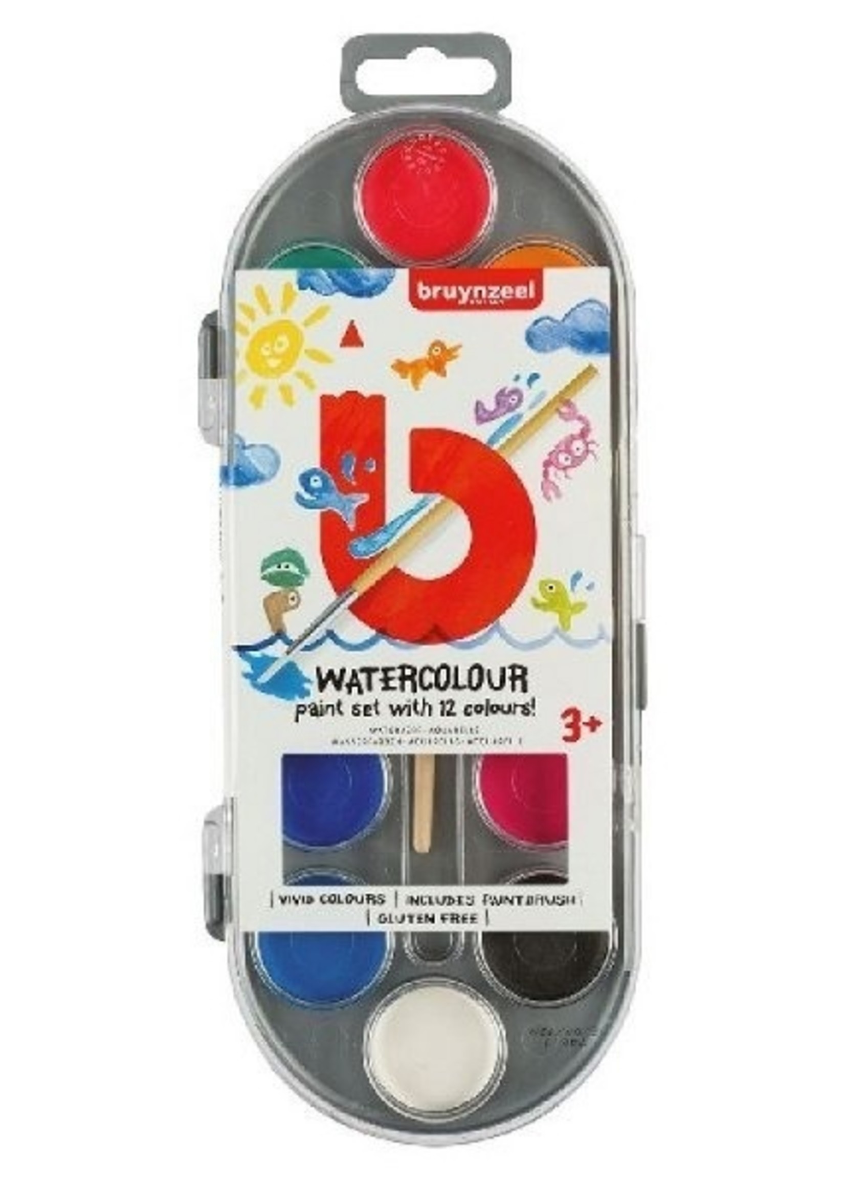 Bruynzeel 12 watercolour paint dots