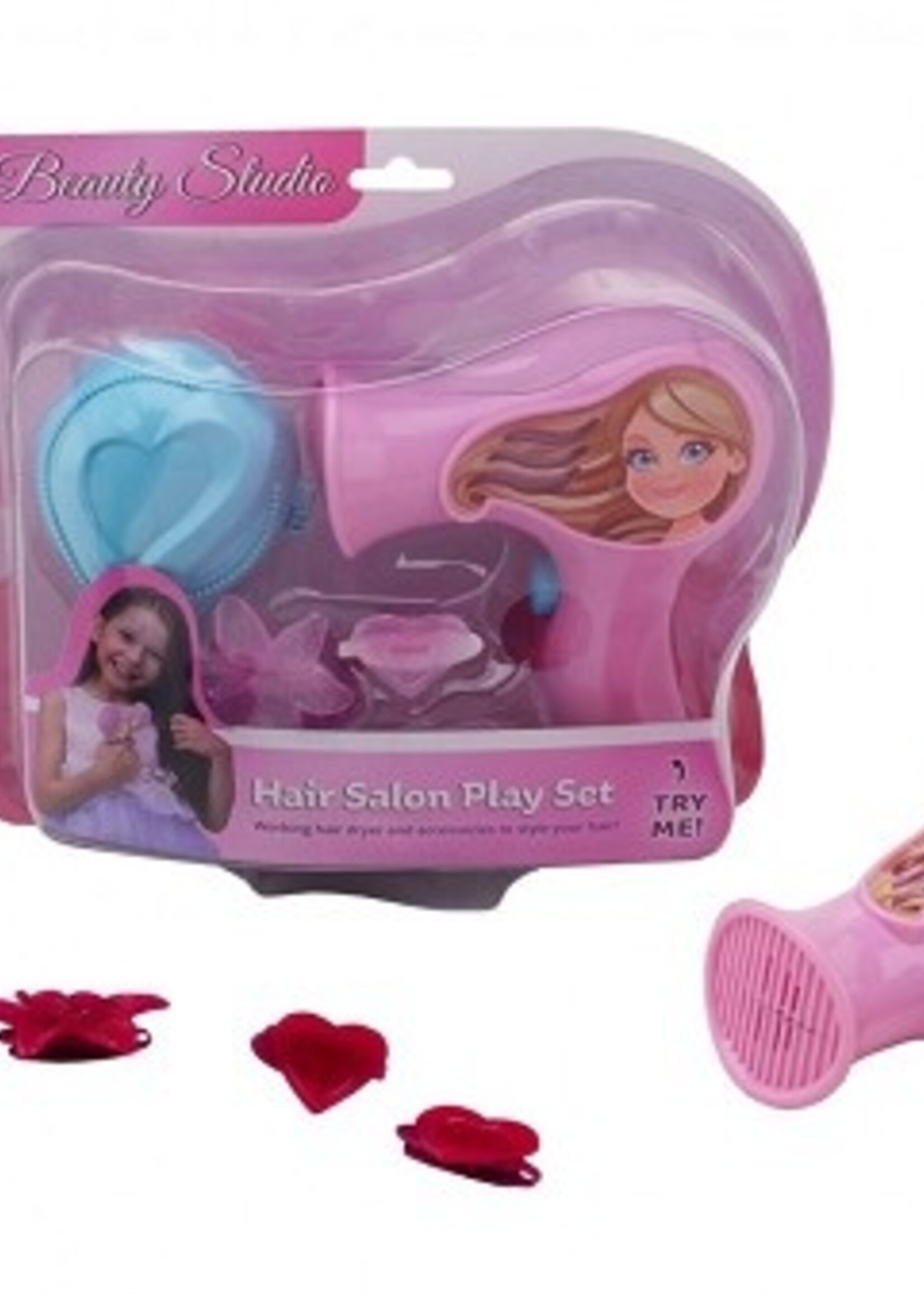 John Toy Föhn speelset met accessoires op blisterkaart