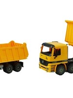 Kiepwagen geel 36cm in vensterdoos