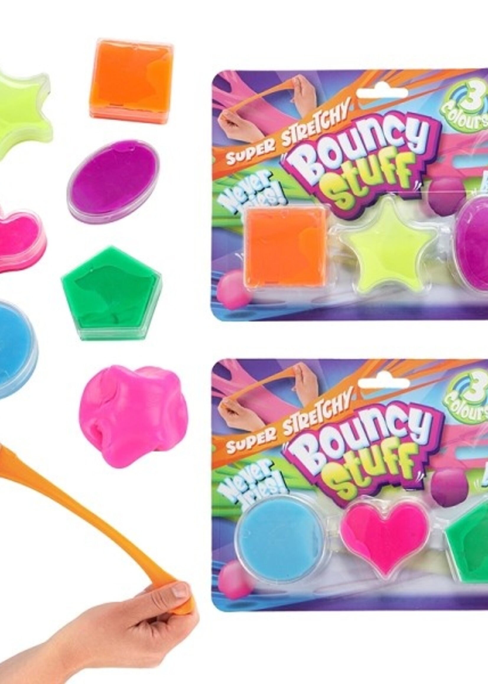 Toi Toys Silly puty 'Never Dry' 3 stuks op kaart