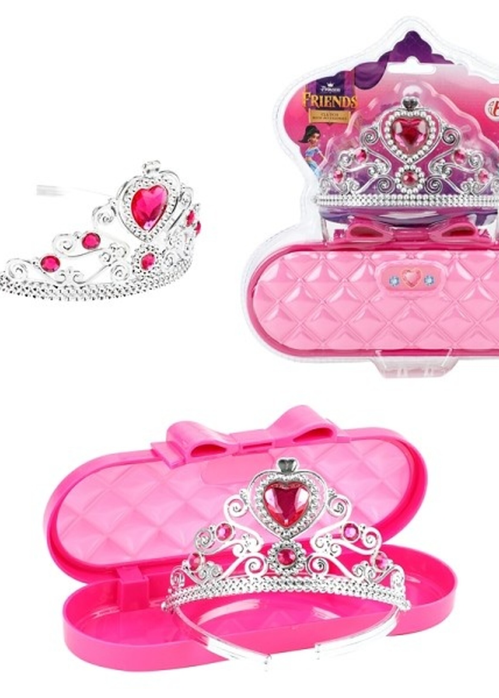Toi Toys Prinses verkleedaccessoires set tiara+clutch+ringen