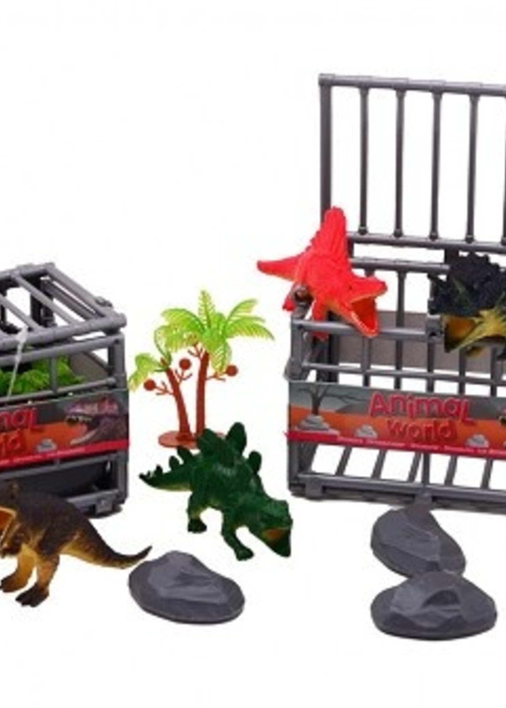 John Toy Dinosaurussen in kooi 10-delig Afmeting artikel LxBxH 11 x 8 x 8cm