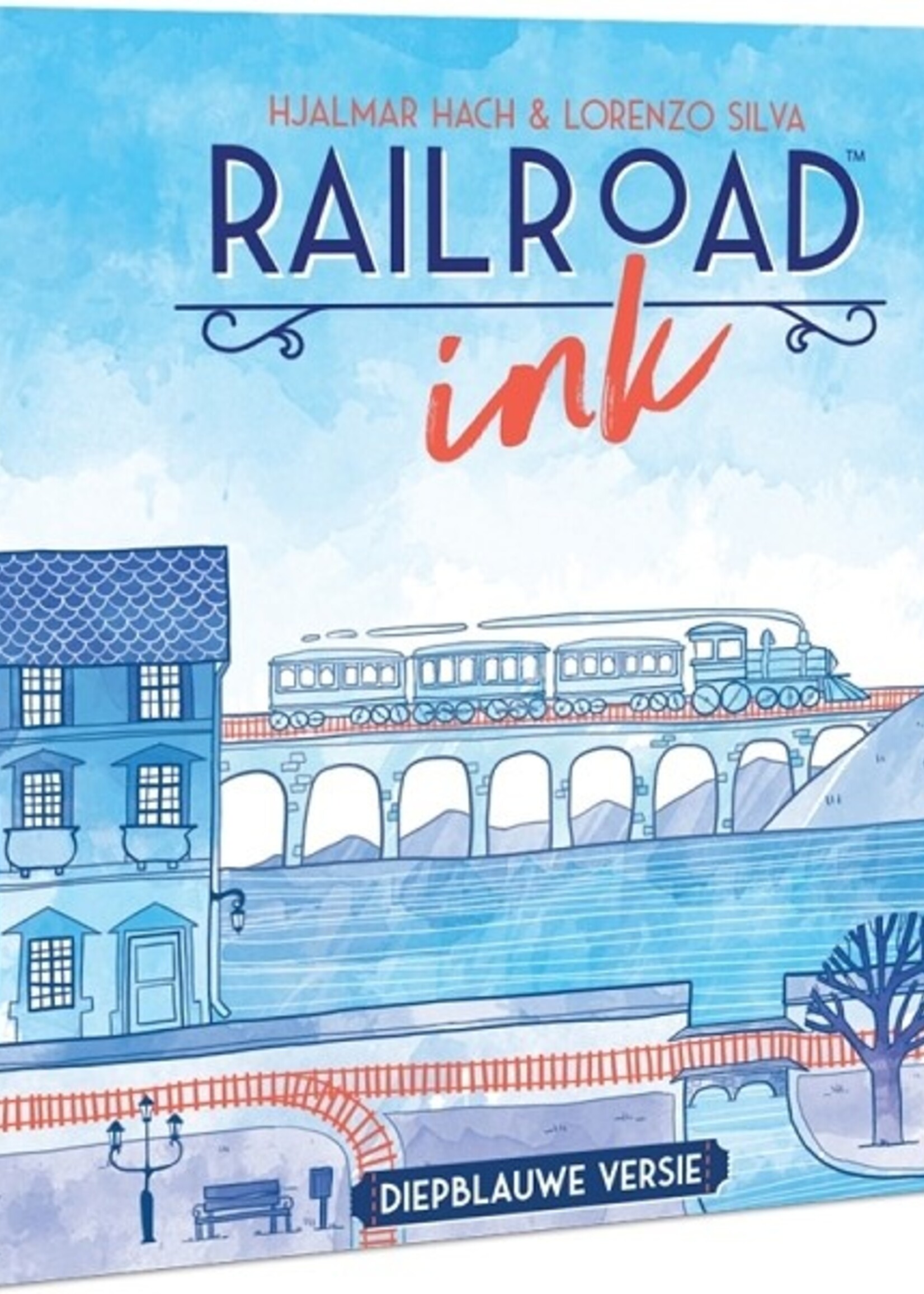 White Goblin Games Railroad Ink: diepblauwe versie