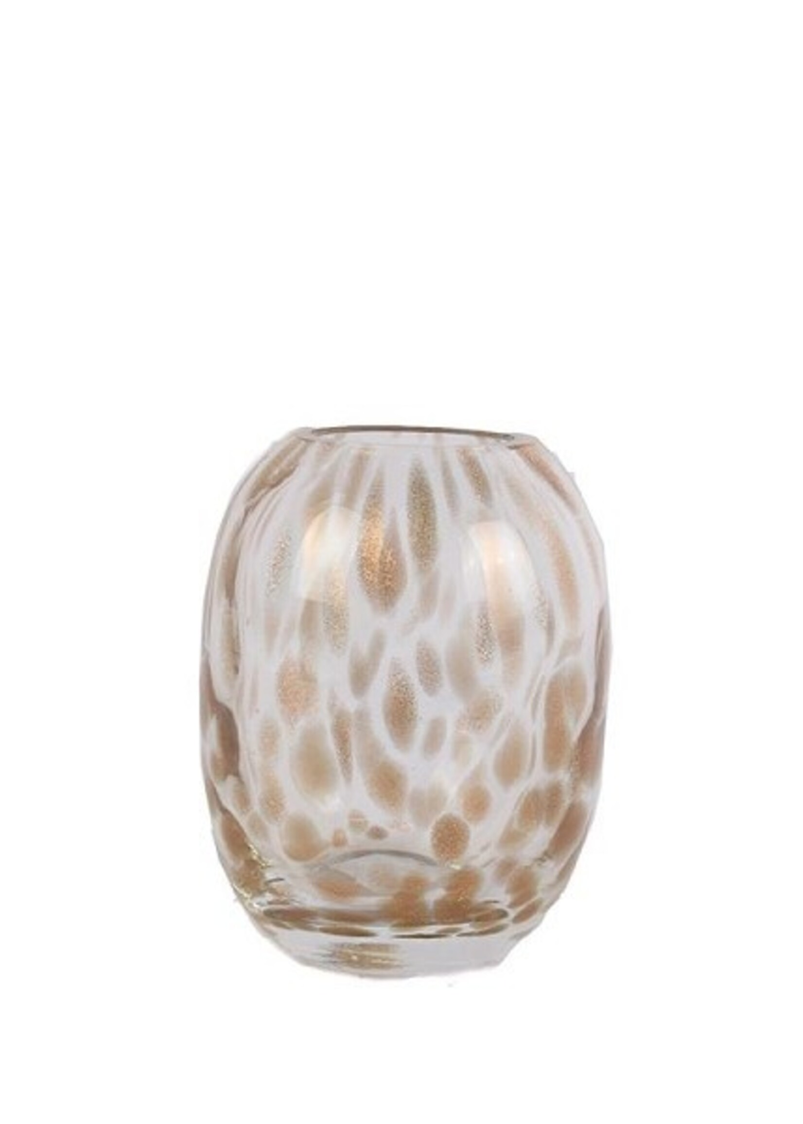 Theelichthouder glas Tamdi 13cm Goud