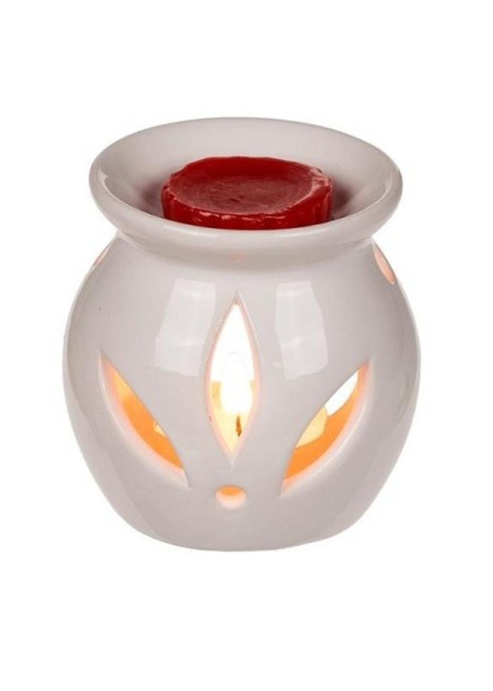 Wax geurbrander porselein 7x8cm met geurwax