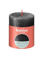 Bolsius Rustiek stompkaars 80/68 Shimmer Anthracite
