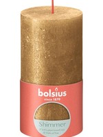 Bolsius Rustiek stompkaars 130/68 Shimmer gold