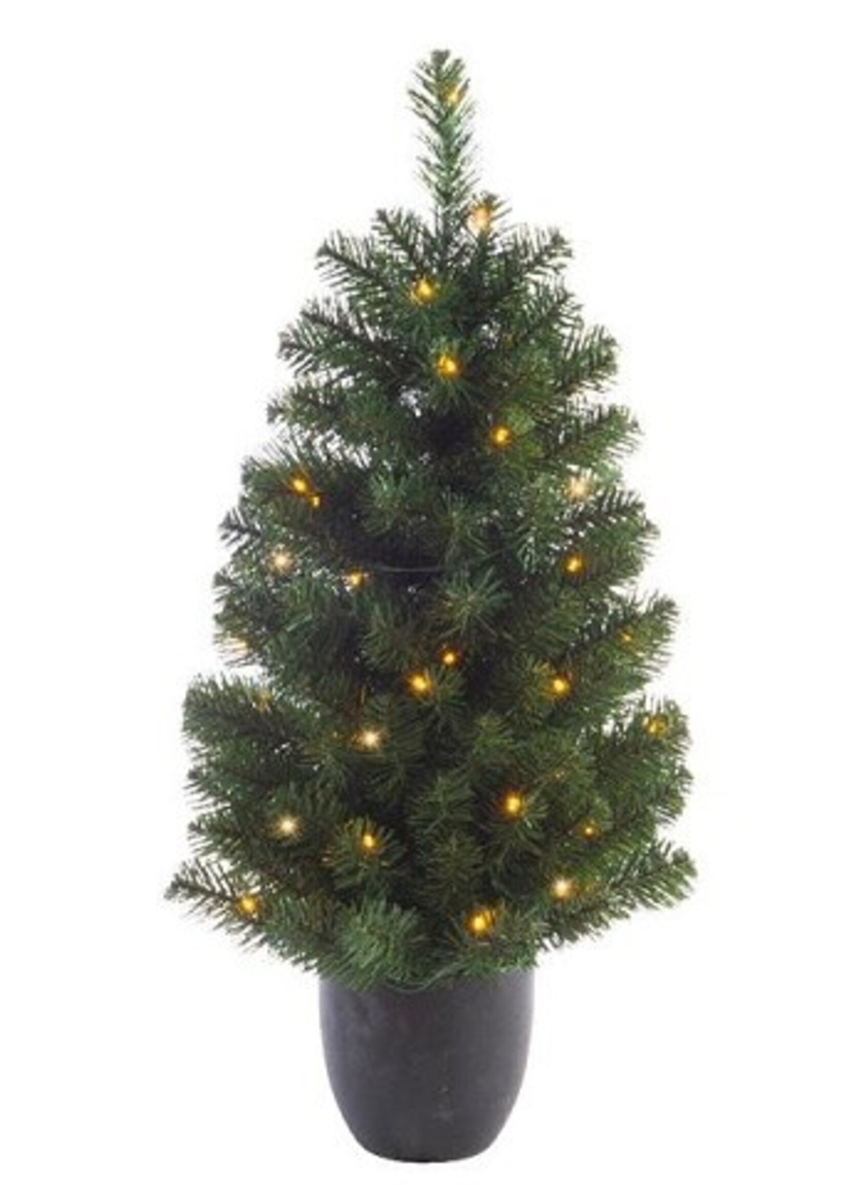Imperial Kerstboom in pot geschikt voor BUITEN 120cm 80LED. 6u timer. batterij