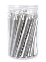 Kerstboomkaarsjes metalic zilver 1,3x10.5 cm 22 stuks in koker