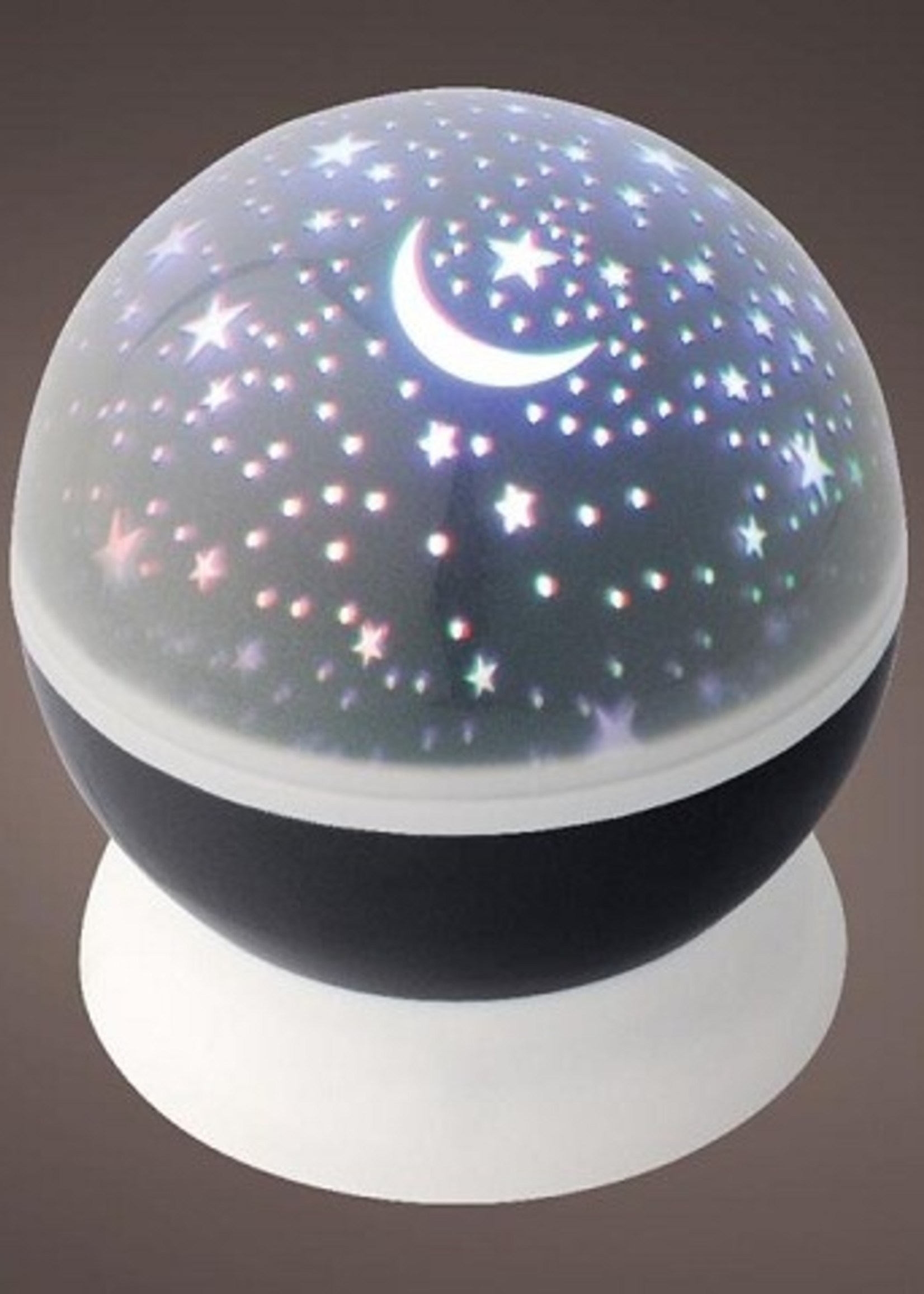 Lumineo LED projector/nachtlamp roterende sterren hemel dia.12cm 4 lampen