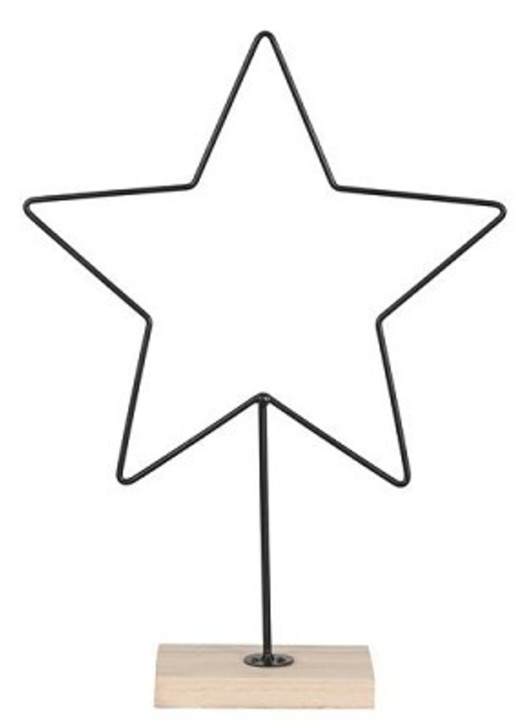 Ster metaal op voet 28x8x40cm