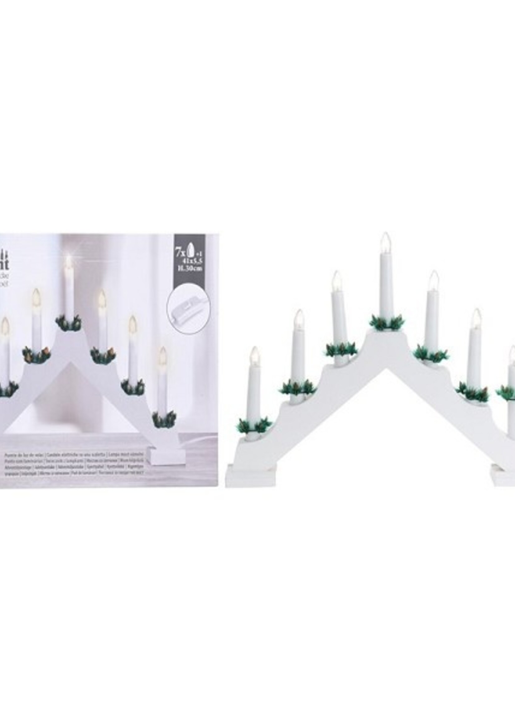 Kaarsenbrug Hout 7 Lampen